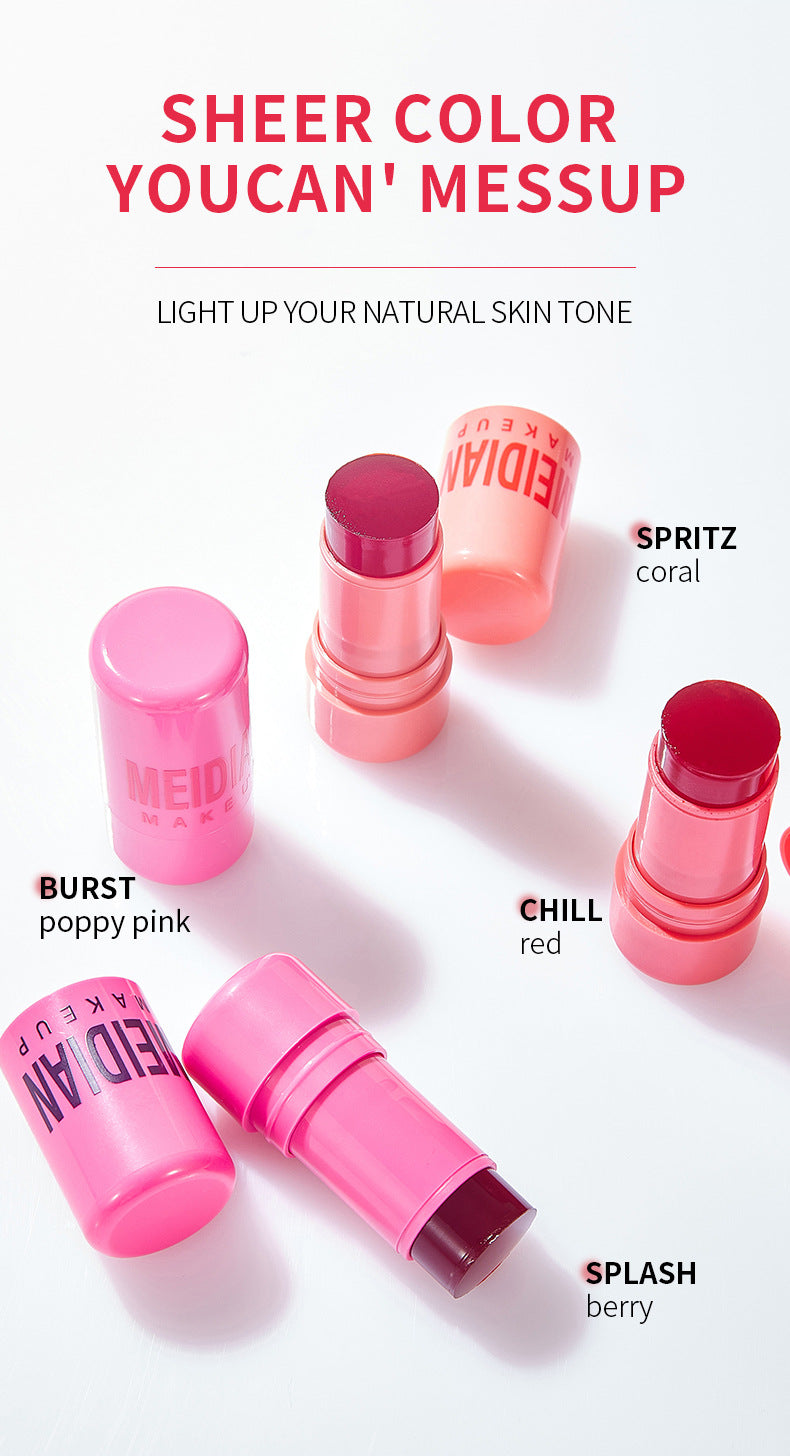 2-in-1 Lip & Cheek Blush Stick - Creamy Natural Nude Makeup