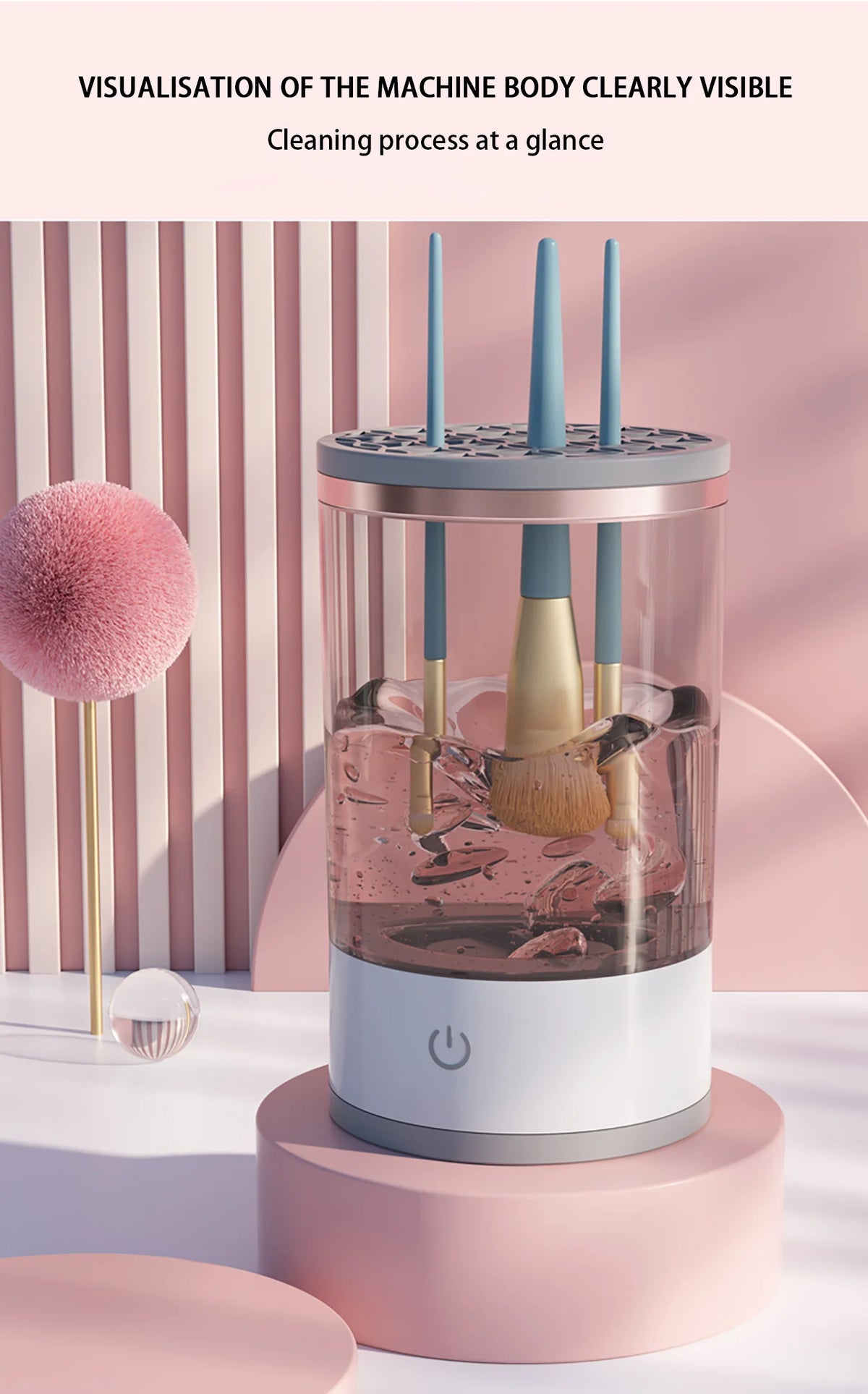 Electric Makeup Brush Cleaner - Portable Automatic Brush Dryer